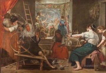 Diego Velazquez Painting - The Fable of Archne aka The Spinners Diego Velazquez